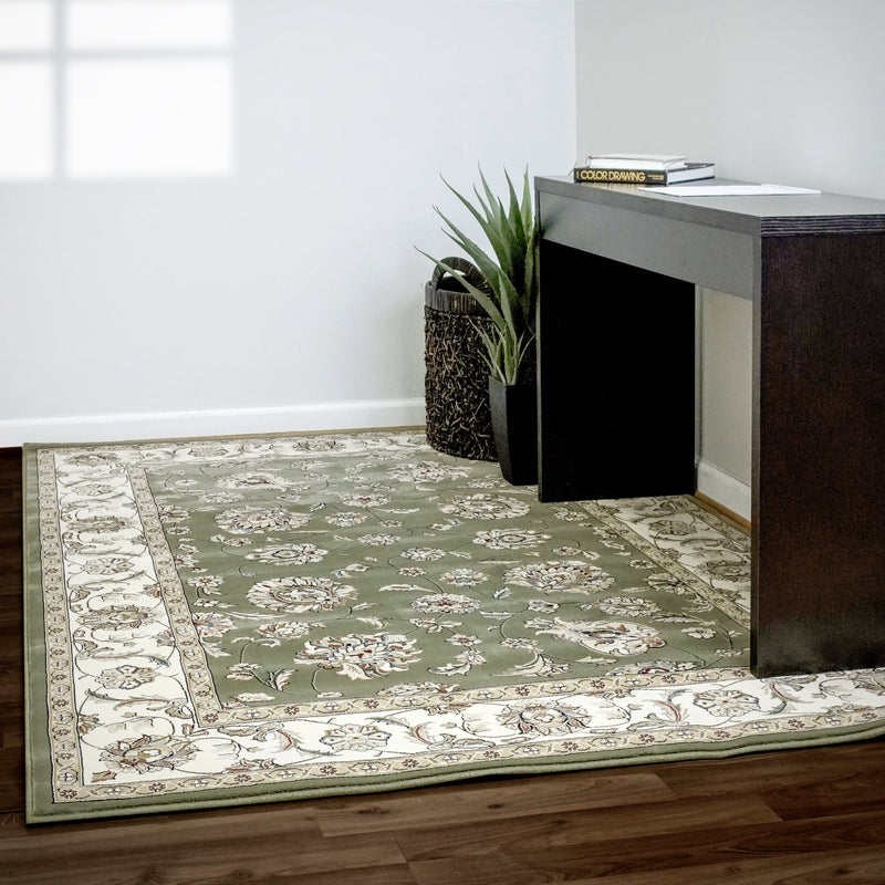 Dynamic Area Rugs Ancient Garden Area Rugs 57365-4464 Green 100% Poly Belgium 14 Sizes