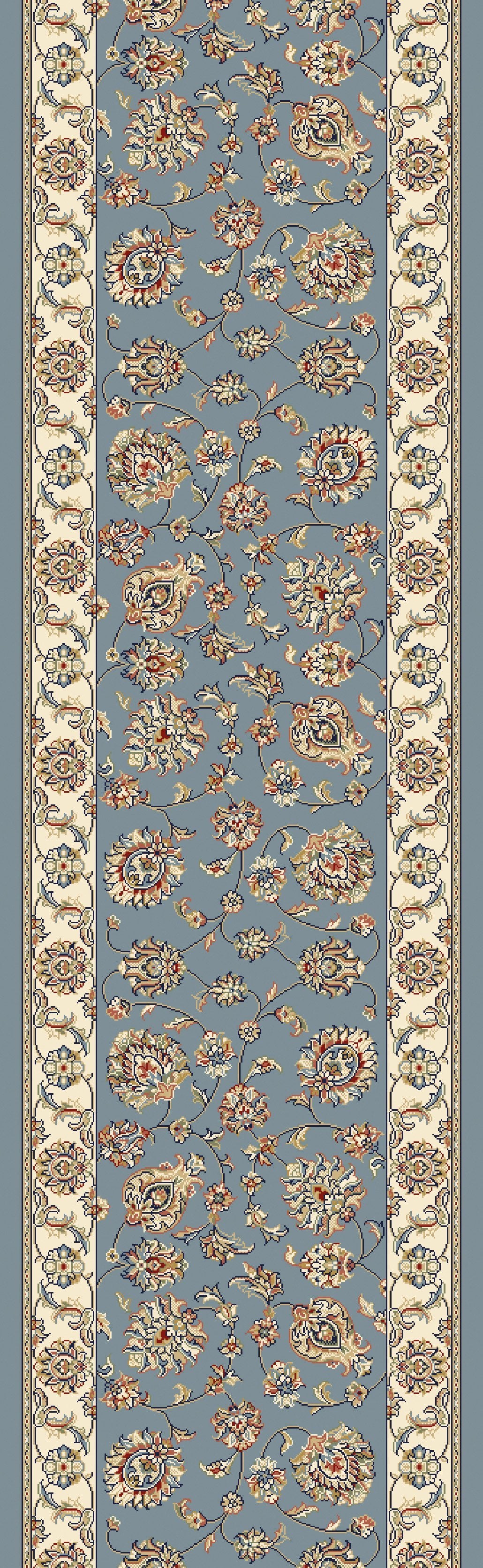 Dynamic Area Rugs Ancient Garden Area Rugs 57365-5464 Lt Blue 100% Poly Belgium 14 Sizes