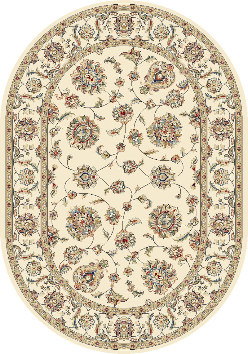 Dynamic Area Rugs Ancient Garden Area Rugs 57365-6464 Ivory 100% Poly Belgium 14 Sizes