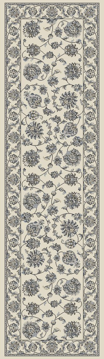 Dynamic Area Rugs Ancient Garden Area Rugs 57365-6666 Ivory-Grey 100% Poly Belgium 14 Sizes