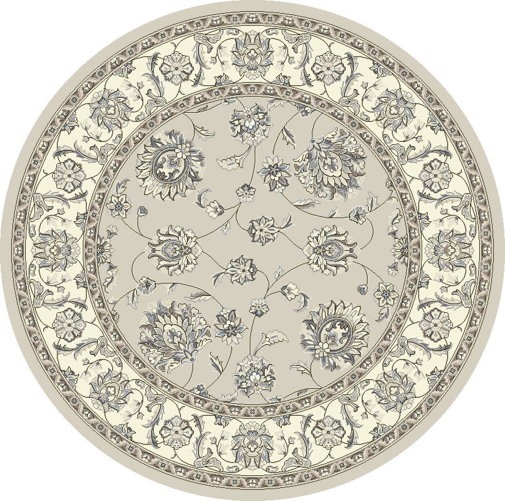 Dynamic Area Rugs Ancient Garden Area Rugs 57365-9666 Soft Grey 100% Poly Belgium 14 Sizes