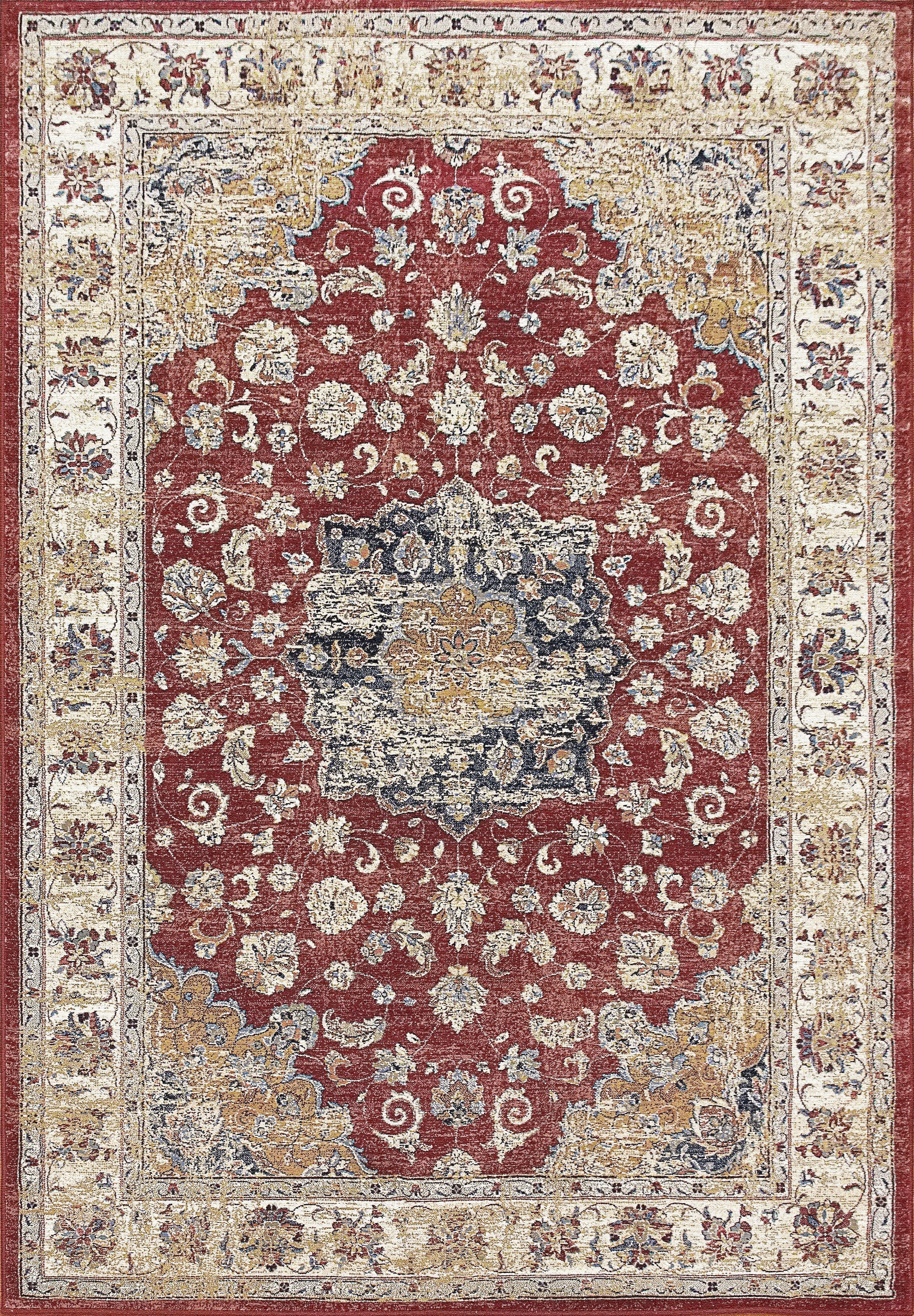 Dynamic Area Rugs Ancient Garden Area Rugs 57559-1464 Red Poly 12 Sizes Belgium