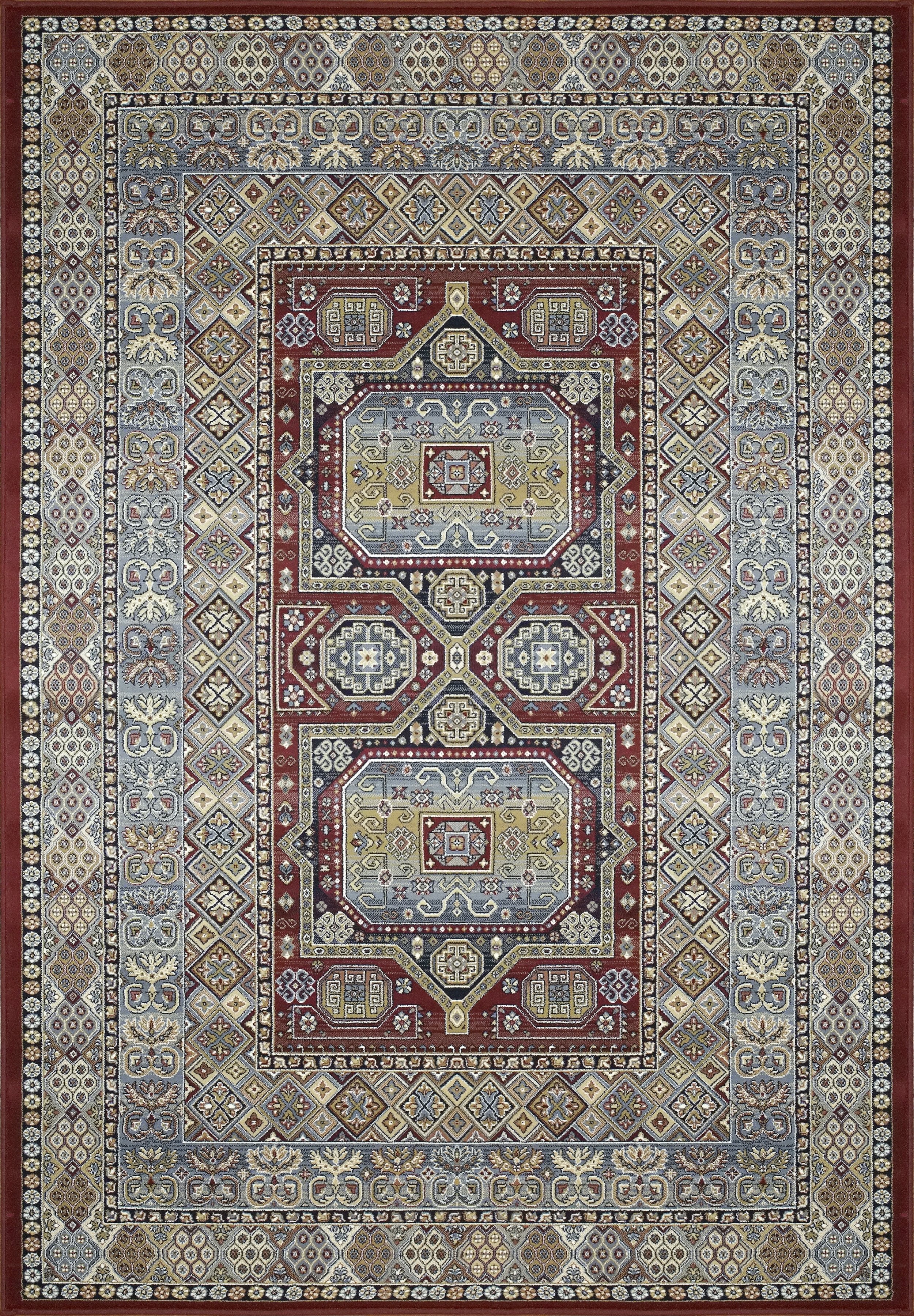 Dynamic Rugs Area Rugs Ancient Garden Red Area Rugs Geometric 57147-1454  Poly 8 Sizes Belgium