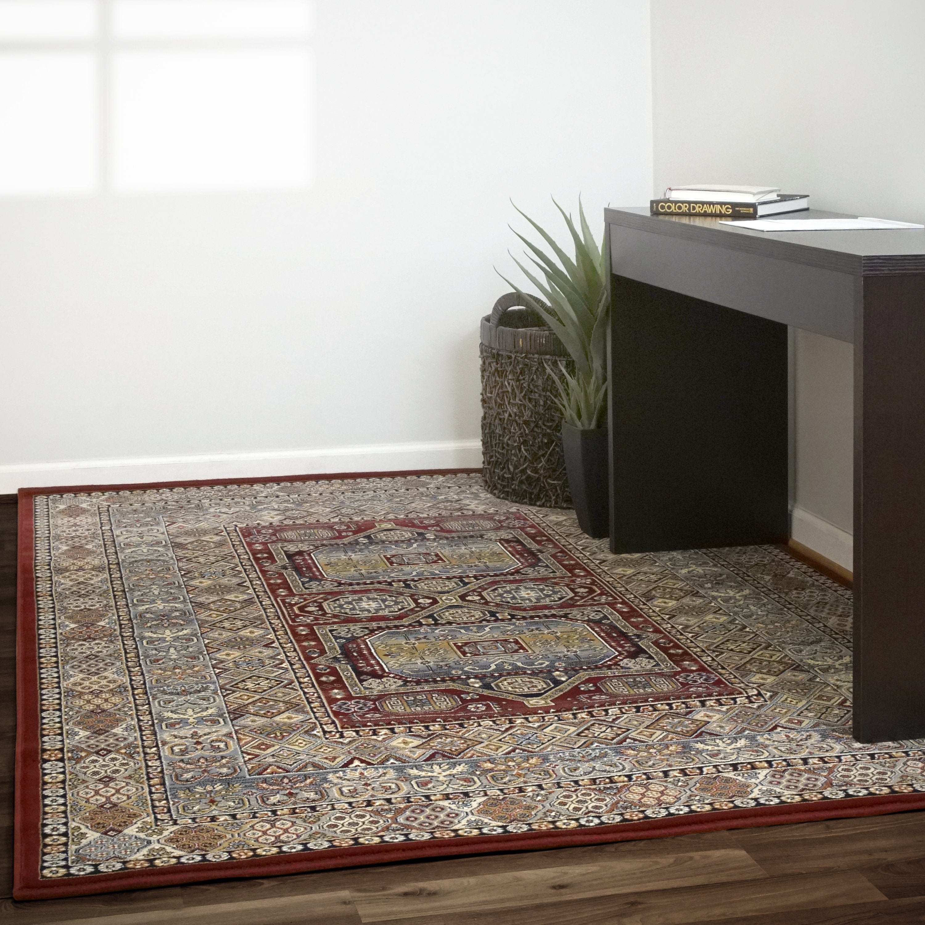 Dynamic Rugs Area Rugs Ancient Garden Red Area Rugs Geometric 57147-1454  Poly 8 Sizes Belgium