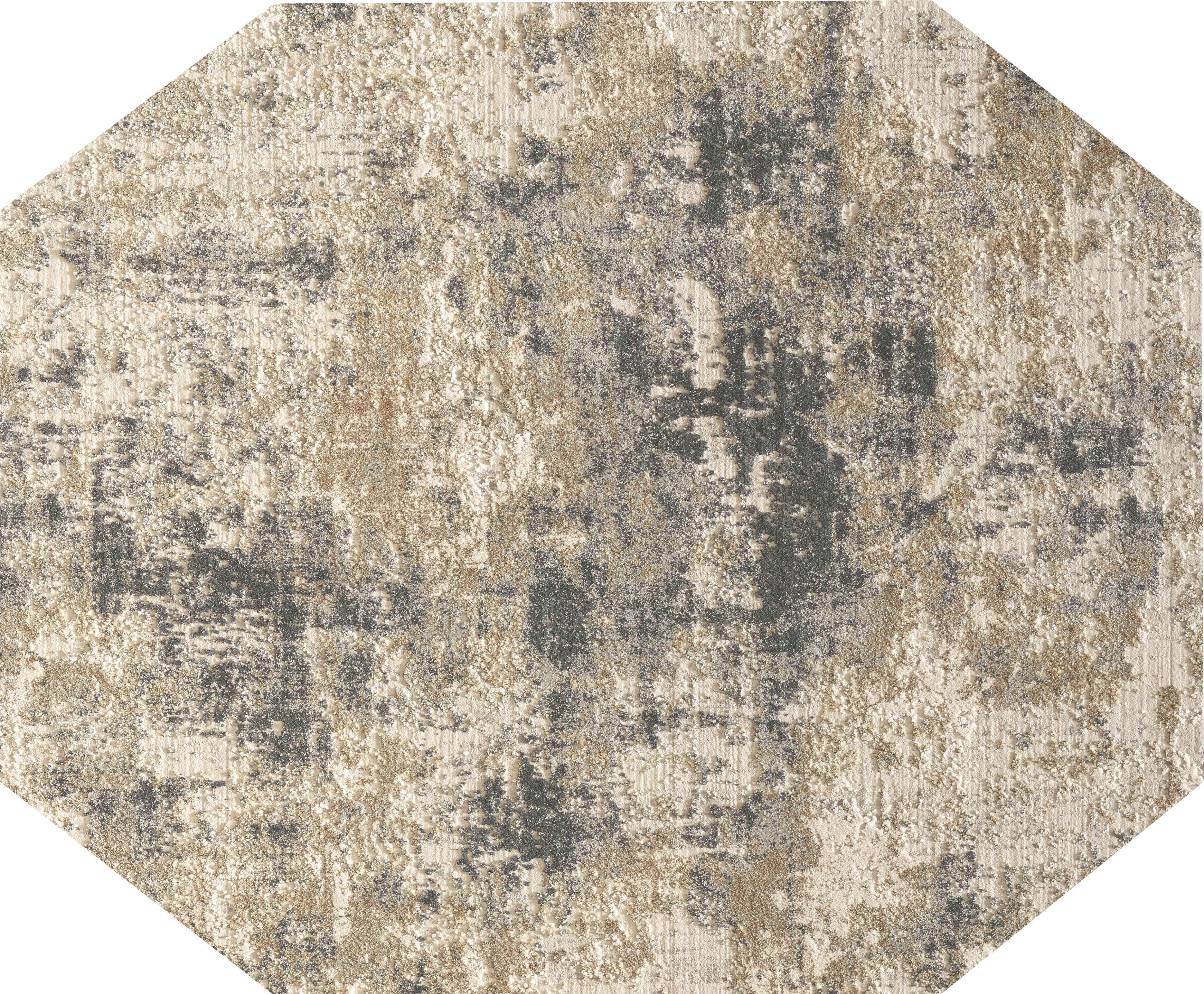 Dynamic Rugs Area Rugs Dynamic Quartz 27031-180 Ivory/Gold/Grey  Viscose/Polyester 53 Sizes Available