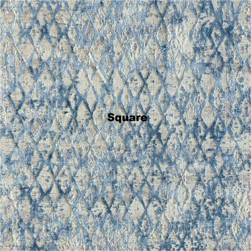 Dynamic Rugs Area Rugs Dynamic Quartz 27039-500 Ivory/Blue  Viscose/Polyester 38 Sizes Available