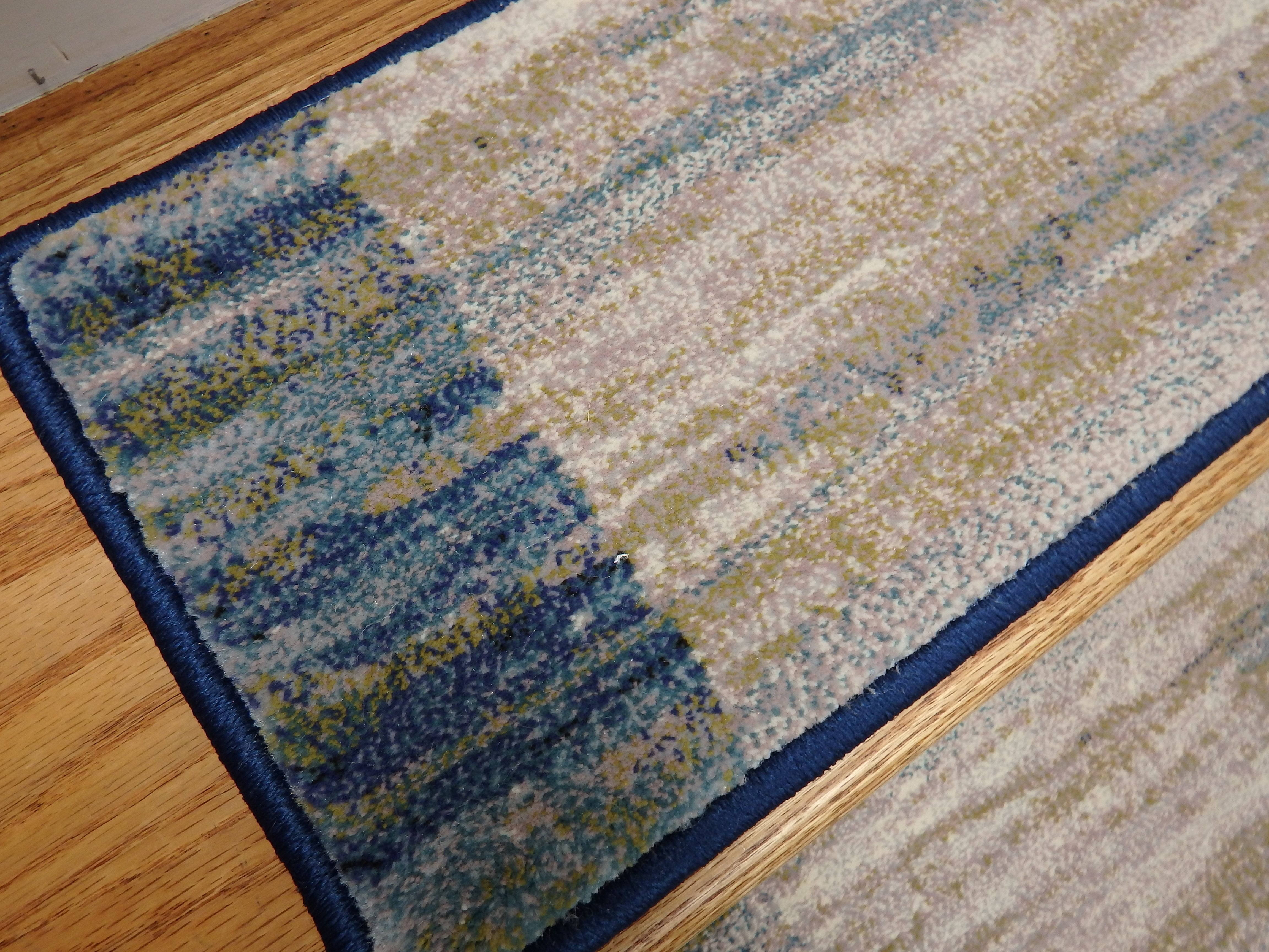 Dynamic Rugs Stair Runners Eclipse Stair Runner 79138-6191 Blue 26 and 31 Inch Roll Runner