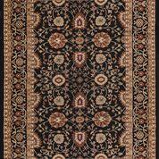 Dynamic Rugs Stair Runners Yazd 2803-090 Black Stair Runner and Matching Area Rugs