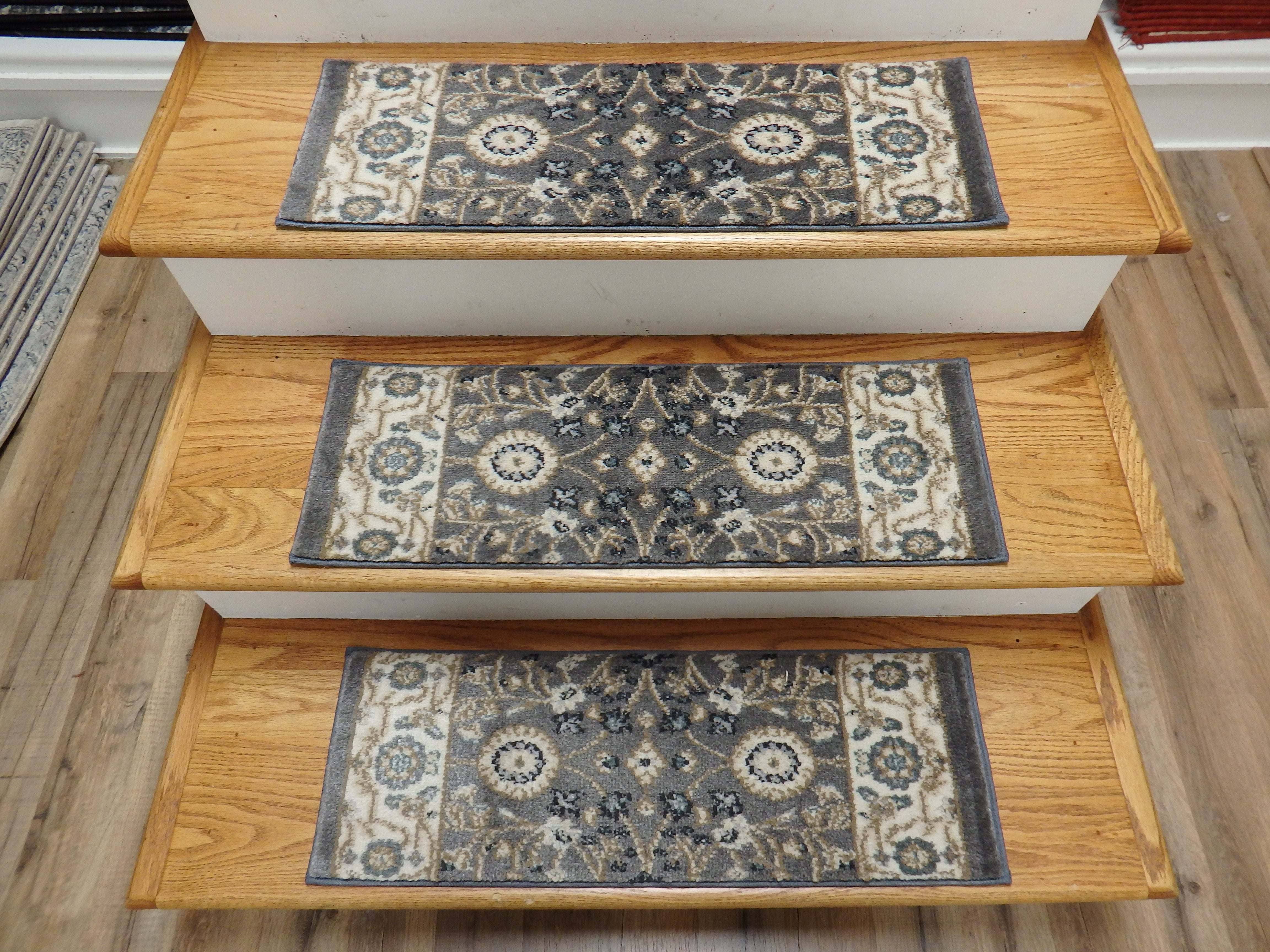 Dynamic Rugs Stair Runners Yazd 2803-910 DK-Grey Stair Runner and Matching Area Rugs