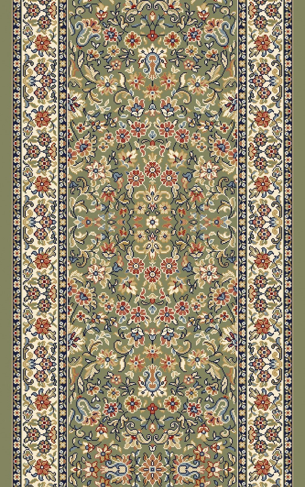 Dynamic Stair Runner Ancient Garden Green Stair Runner 57078-4444-31inSold By the Foot