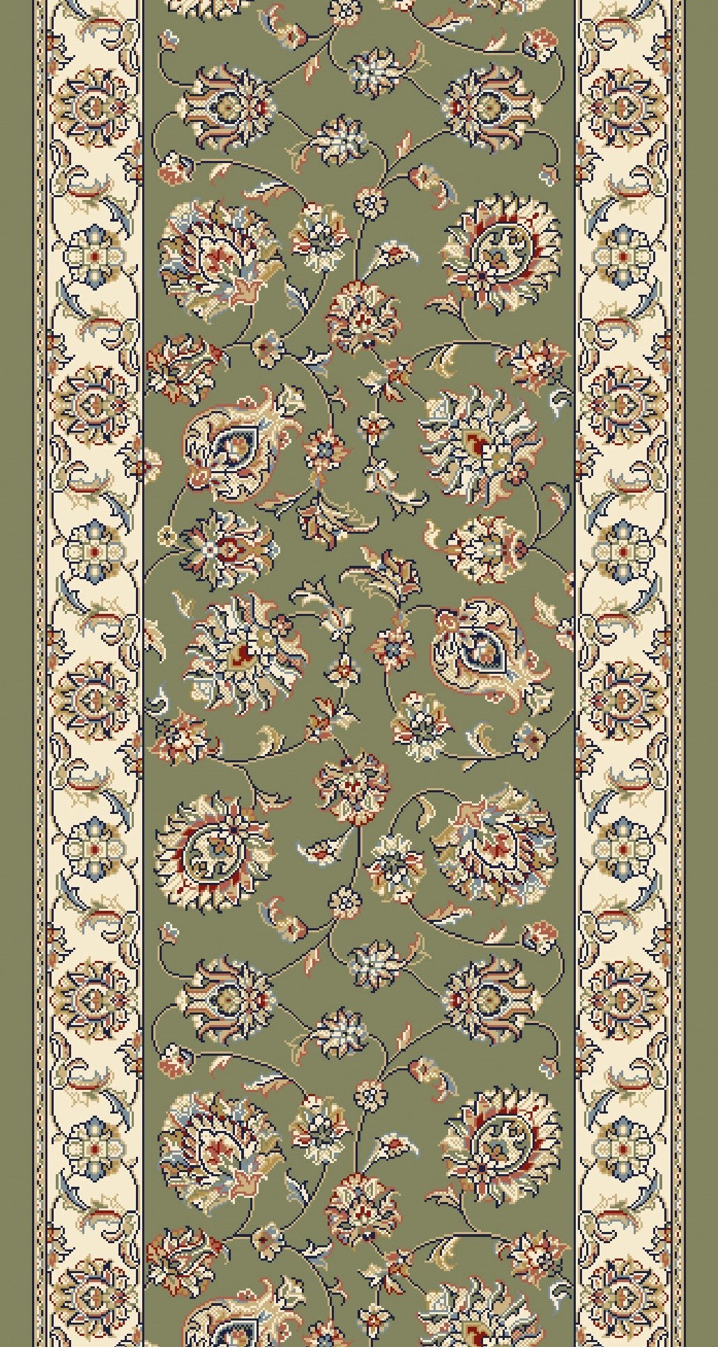 Dynamic Stair Runner Ancient Garden Green Stair Runner 57365-4464 - 26 inch Sold By the Foot