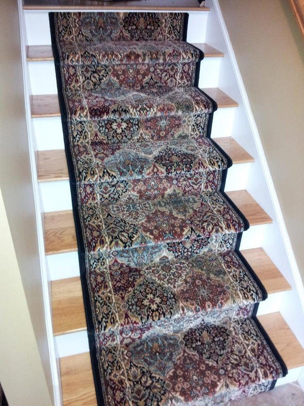 Dynamic Stair Runner Ancient Garden Multi Stair Runner Panel 57008-3233 - 31in Sold By the Foot