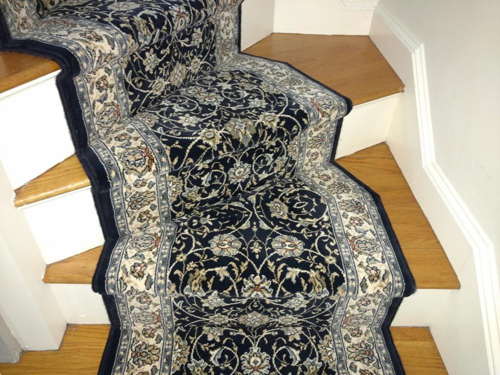 Dynamic Stair Runner Ancient Garden Navy Stair Runner 57120-3464 - 31 inch  Sold By the Foot