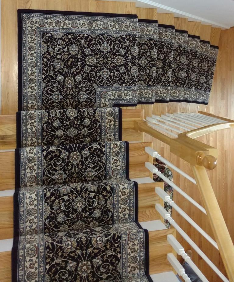 Dynamic Stair Runner Ancient Garden Navy Stair Runner 57120-3464 - 31 inch  Sold By the Foot