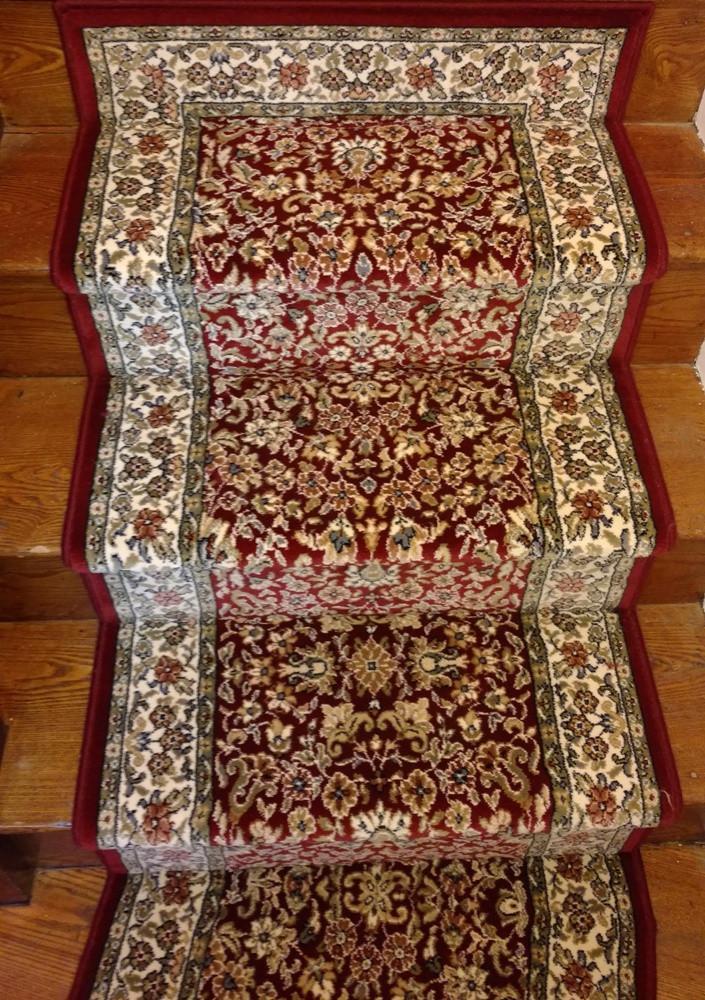 Dynamic Stair Runner Ancient Garden Red Stair Runner 57078-1414 - 26 inch Sold By the Foot