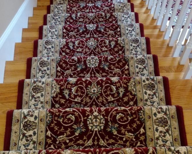 Dynamic Stair Runner Ancient Garden Red Stair Runner  57120-1464 - 26 inch Sold By the Foot