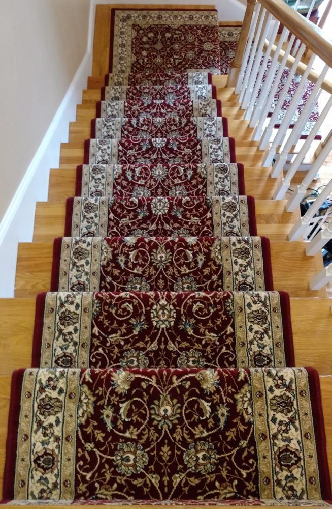 Dynamic Stair Runner Ancient Garden Red Stair Runner  57120-1464 - 26 inch Sold By the Foot