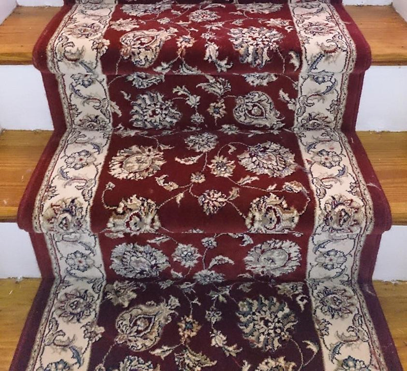 Dynamic Stair Runner Ancient Garden Red Stair Runner 57365-1464 - 31 inch Sold By the Foot