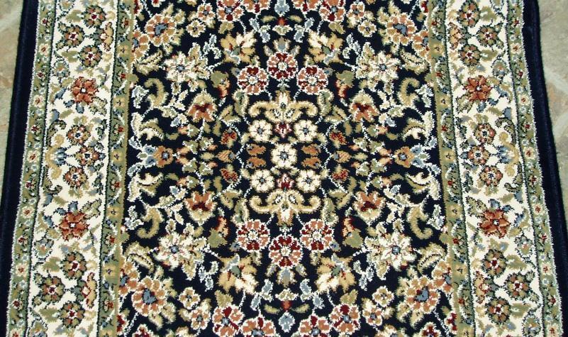 Dynamic Stair Runner Ancient Garden Stair Runner  57078-3434 Navy- 31 inch Sold By the Foot