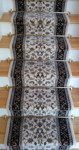 Brilliant Wool Ivory Stair Runner 72284-191- 26Inch - Sold