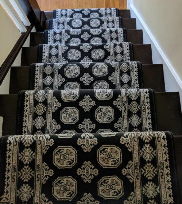 Dynamic Stair Runners Ancient Garden Black Stair Runner 26 In Width Sold By The Foot 57102-3636