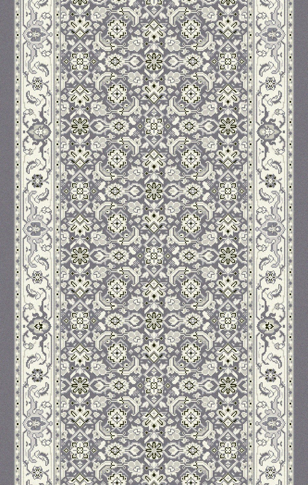 Dynamic Stair Runners Ancient Garden Grey Stair Runner 57011-5666 31in Width Sold By The Foot