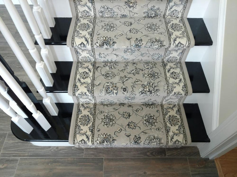 Dynamic Stair Runners Ancient Garden Grey Stair Runner 57365-9666 - 26 inch Sold By the Foot