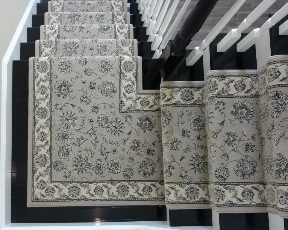 Dynamic Stair Runners Ancient Garden Grey Stair Runner 57365-9666 - 26 inch Sold By the Foot