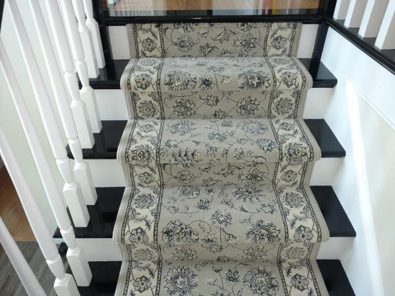 Dynamic Stair Runners Ancient Garden Grey Stair Runner 57365-9666 - 26 inch Sold By the Foot
