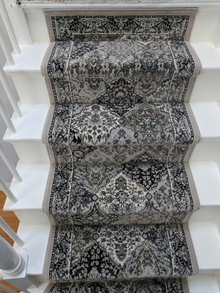 Dynamic Stair Runners Ancient Garden Grey Stair Runner Panel 57008-9696 -26in Sold By the Foot