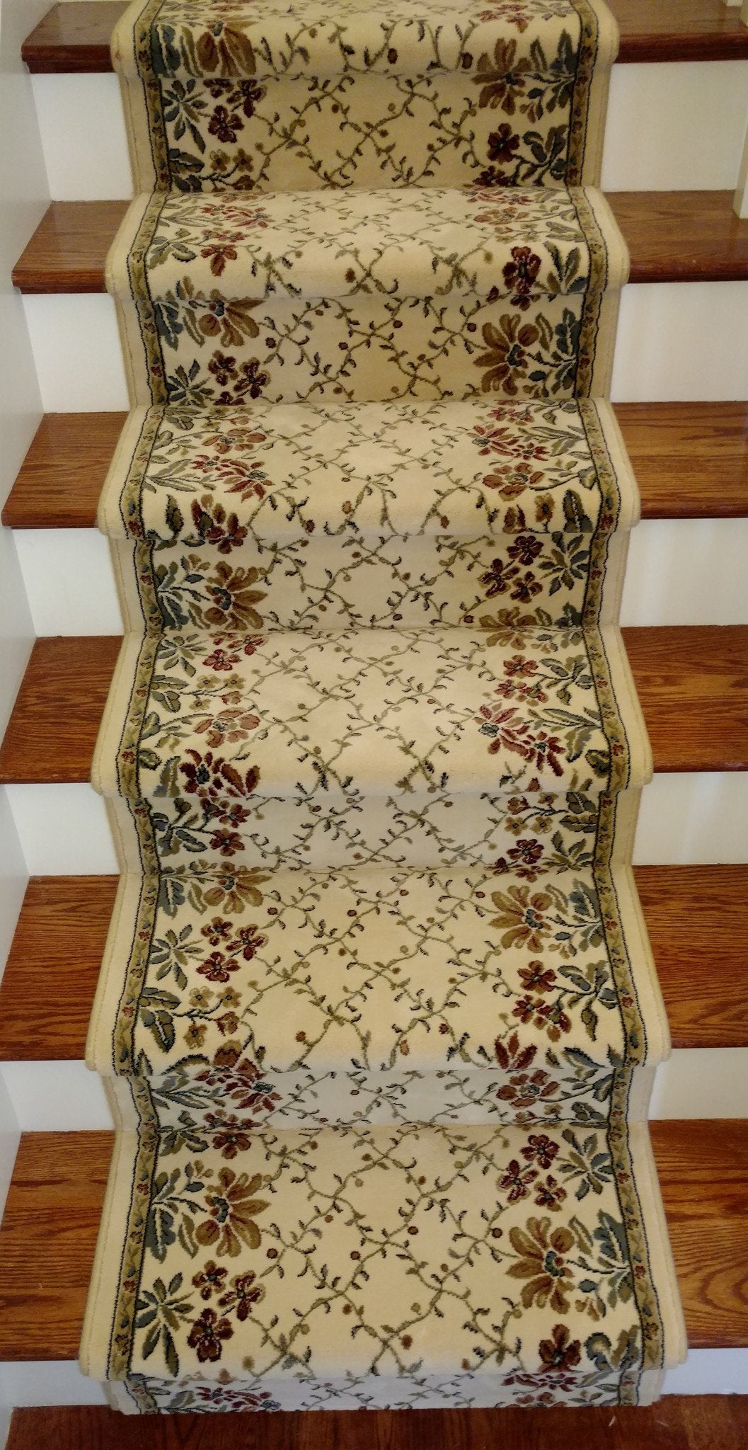 Dynamic Stair Runners Ancient Garden Ivory Stair Runner 57084-6464 - 26 inch Sold By the Foot