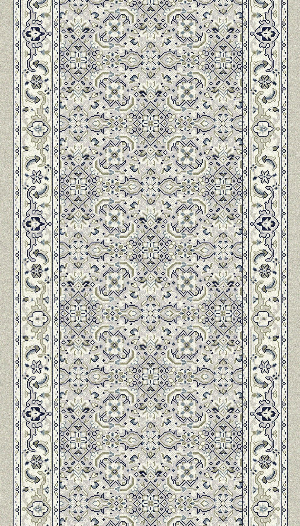 Dynamic Stair Runners Ancient Garden Ivory Stair Runner57011-9666 26in Width Sold By The Foot