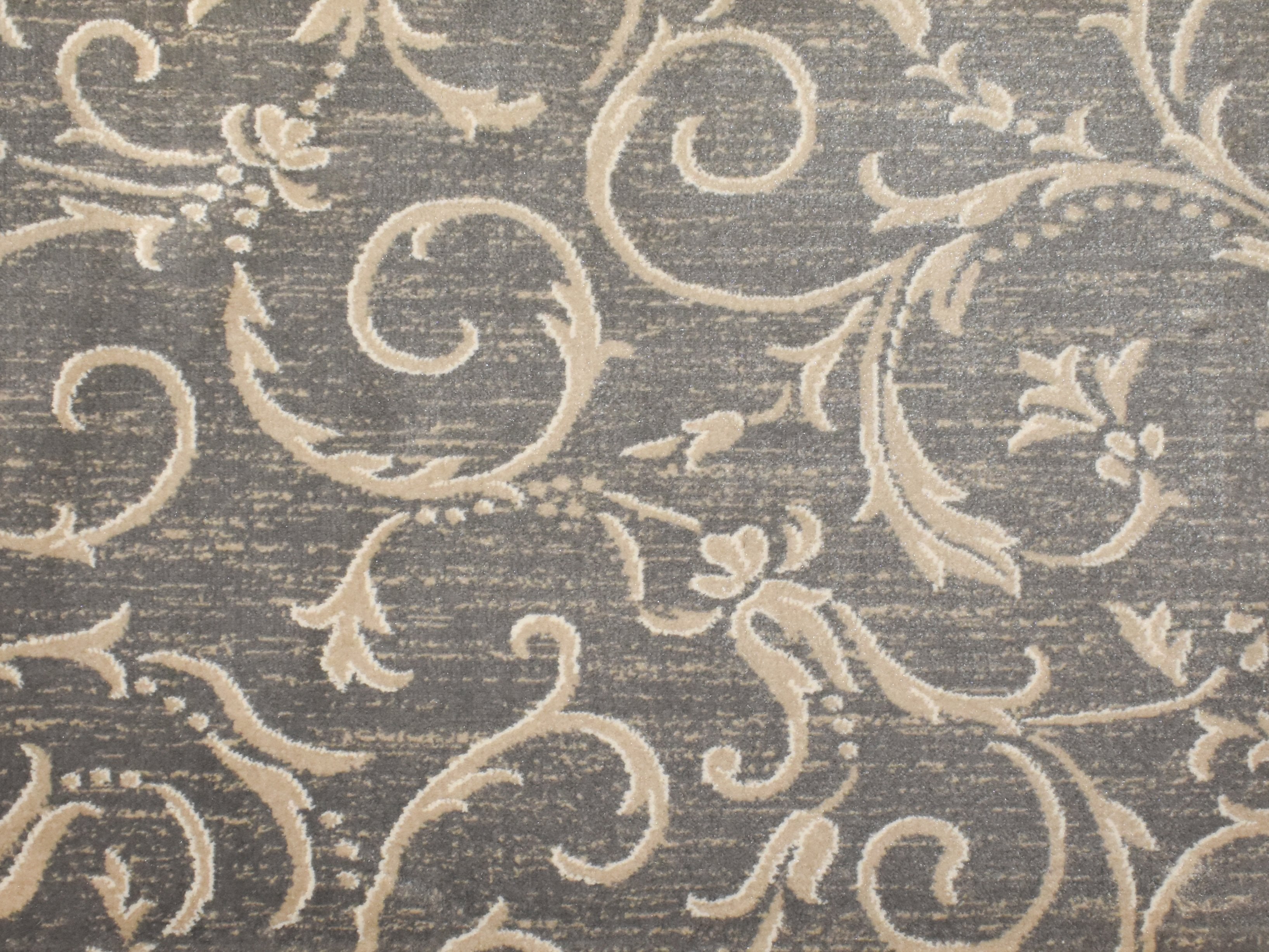 Kane Carpet Julington Imperial Grey Scroll 30Inch Custom Serged Runner Install