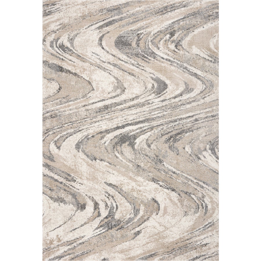 Kas Rugs Area Rugs Hue Area Rugs 4752 Natural Groove Beige-Grey In 16 Sizes