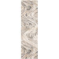 Kas Rugs Area Rugs Hue Area Rugs 4752 Natural Groove Beige-Grey In 16 Sizes