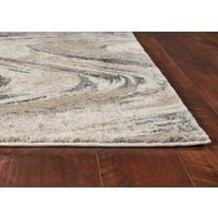 Kas Rugs Area Rugs Hue Area Rugs 4752 Natural Groove Beige-Grey In 16 Sizes