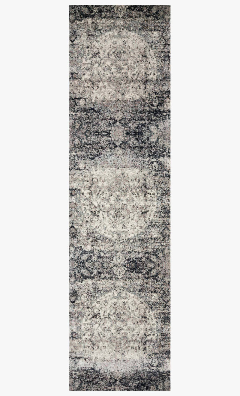 Finished Runner loloi area rugs 2.7 x 8 Anastasia Area Rugs By AF-06 Ink-Ivory in 15 Sizes