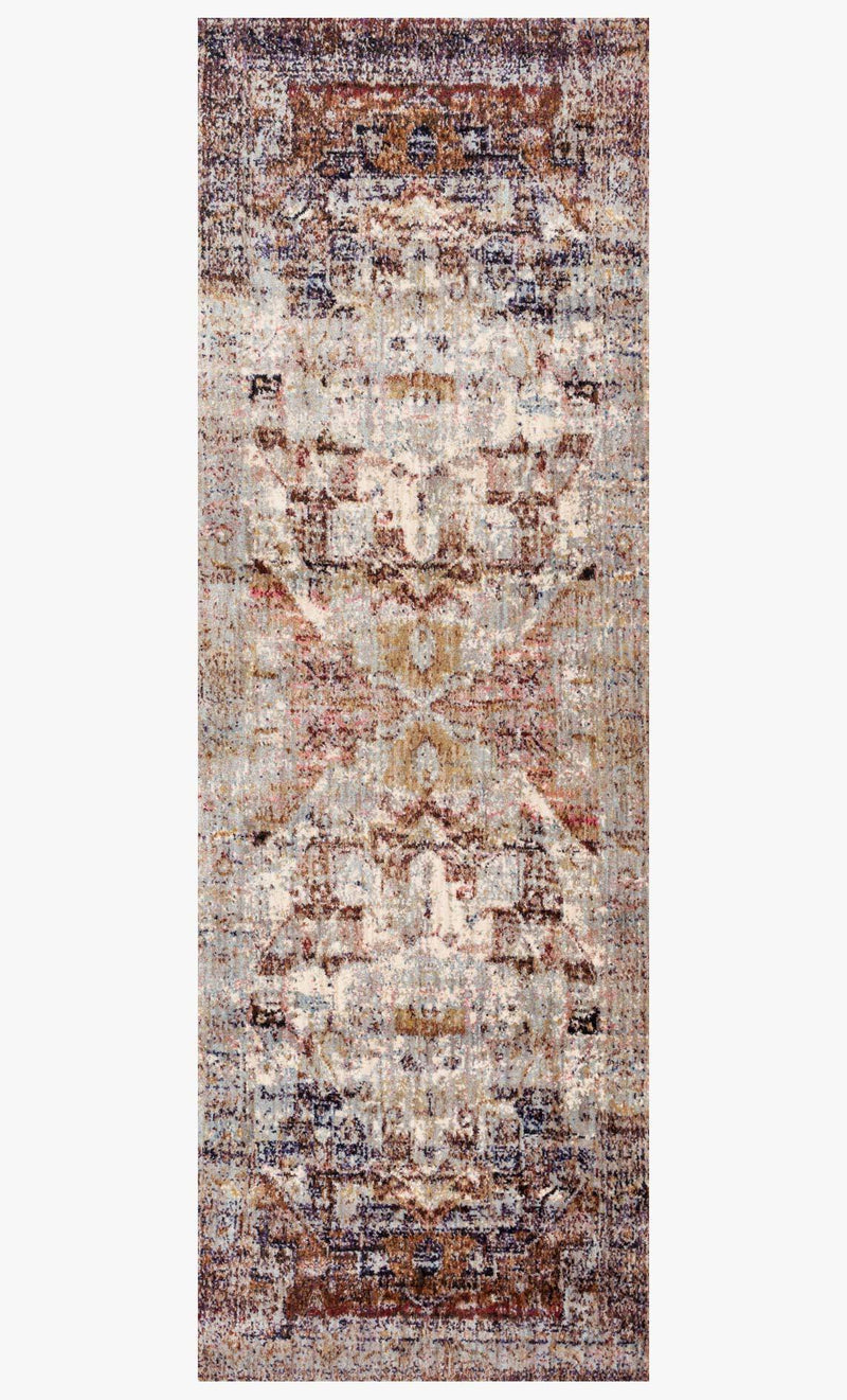 Finished Runner loloi area rugs 2.7x8 Anastasia Area Rugs By Loloi  AF-08 Slate-Multi in 15 Sizes