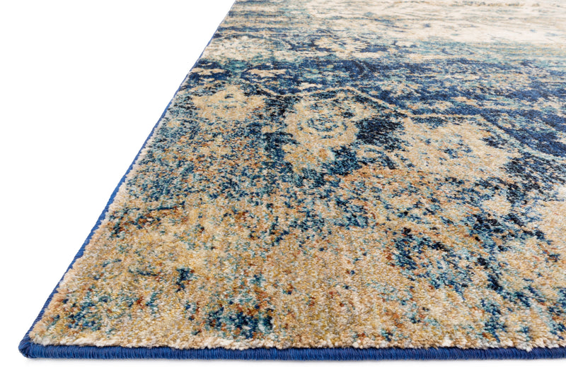 Closeup loloi Rugs area rugs Anastasia Area Rugs By Loloi Rugs AF-06 Blue-Ivory in 15 Sizes