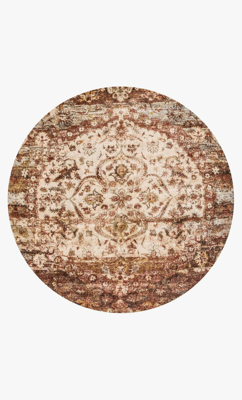 Round loloi Rugs area rugs Anastasia Area Rugs By Loloi Rugs AF-06 Rust-Ivory in 15 Sizes