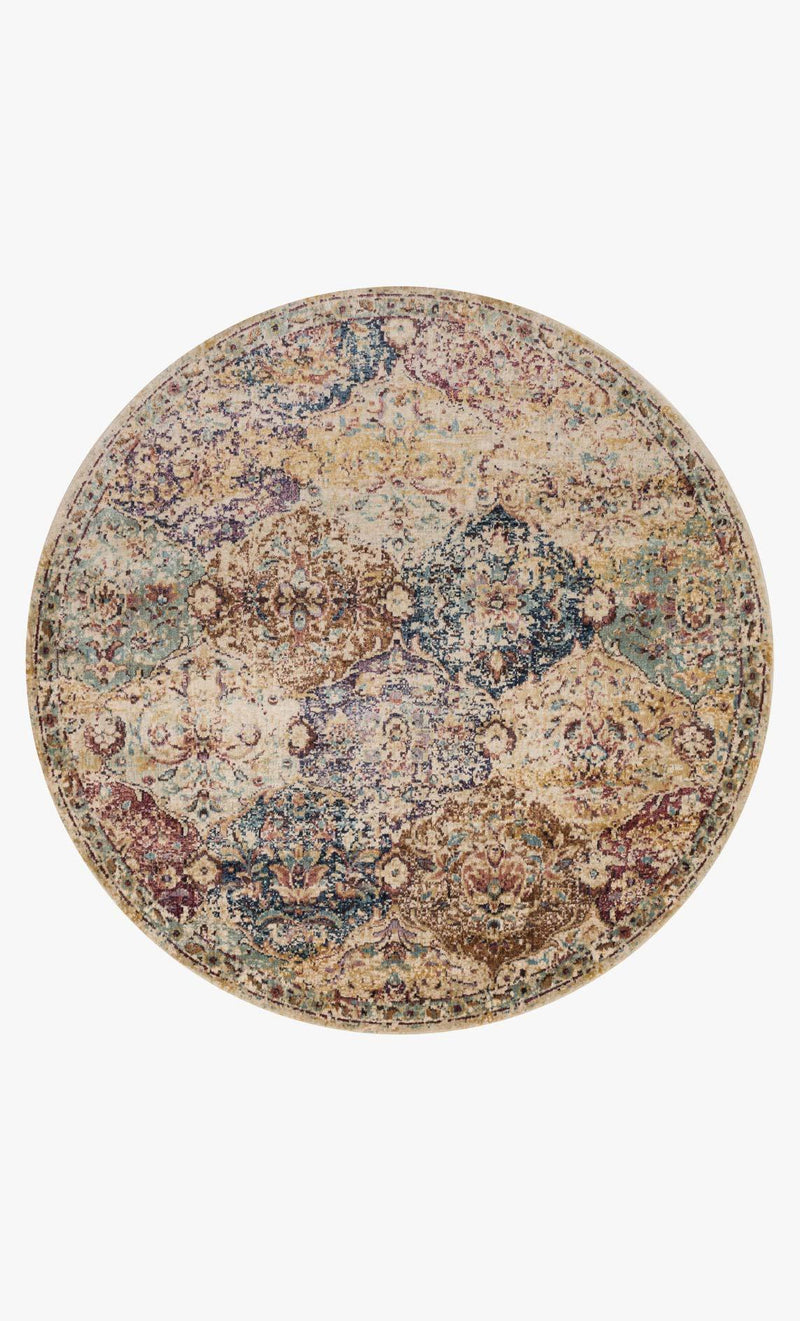 Round loloi Rugs area rugs Anastasia Area Rugs By Loloi Rugs AF-12 Ivory-Multi in 15 Sizes