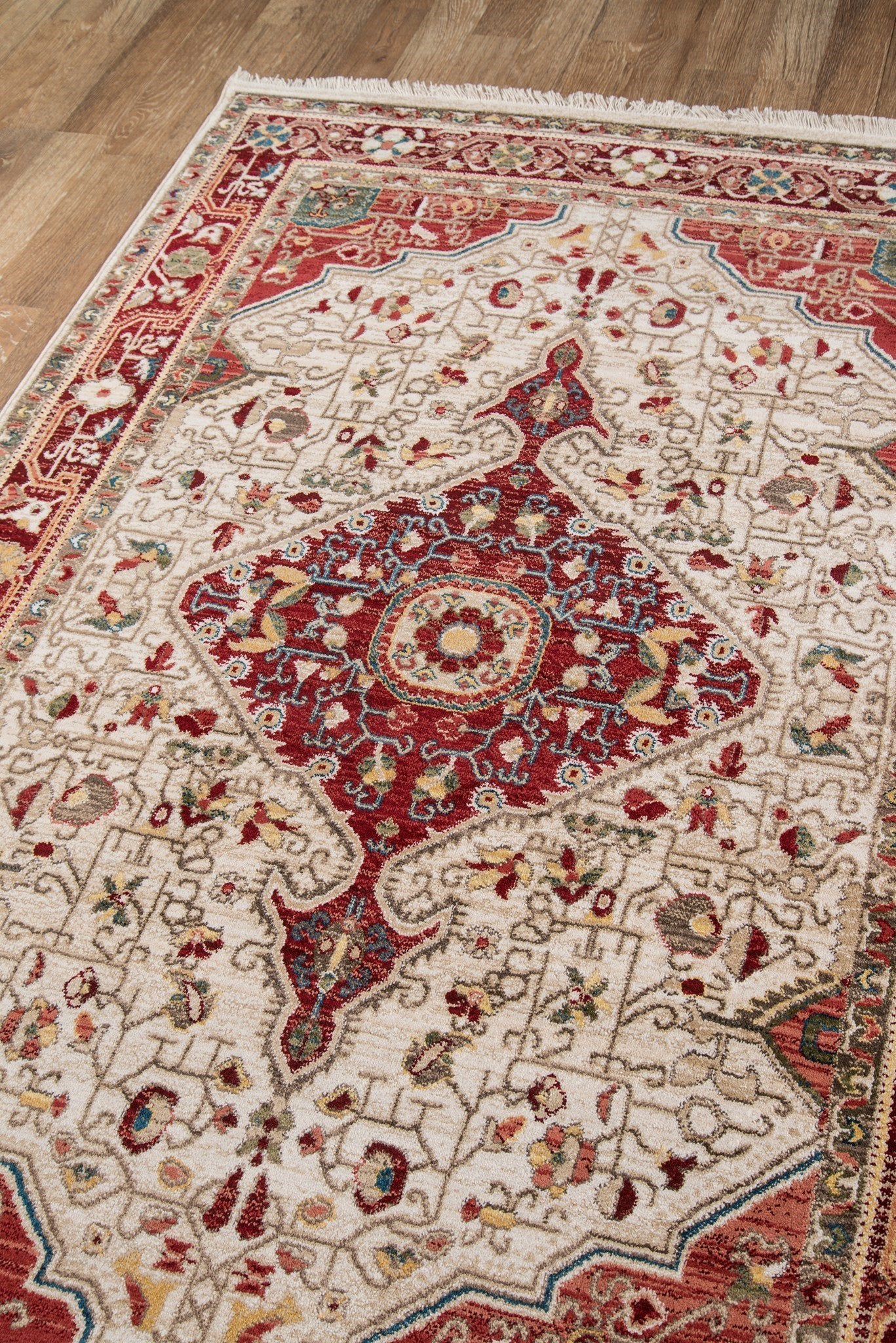 Lenox Area Rugs LE-02 Red 100% Poly Product of Turkey