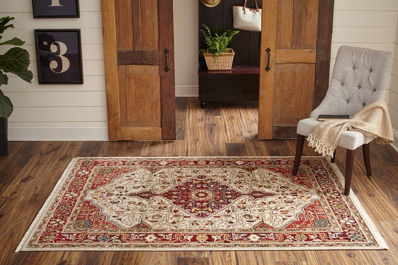 Lenox Area Rugs LE-02 Red 100% Poly Product of Turkey