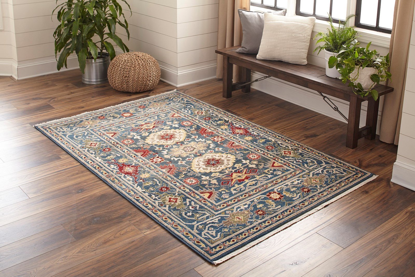 Lenox Area Rugs LE-03 Blue 100% Poly Product of Turkey