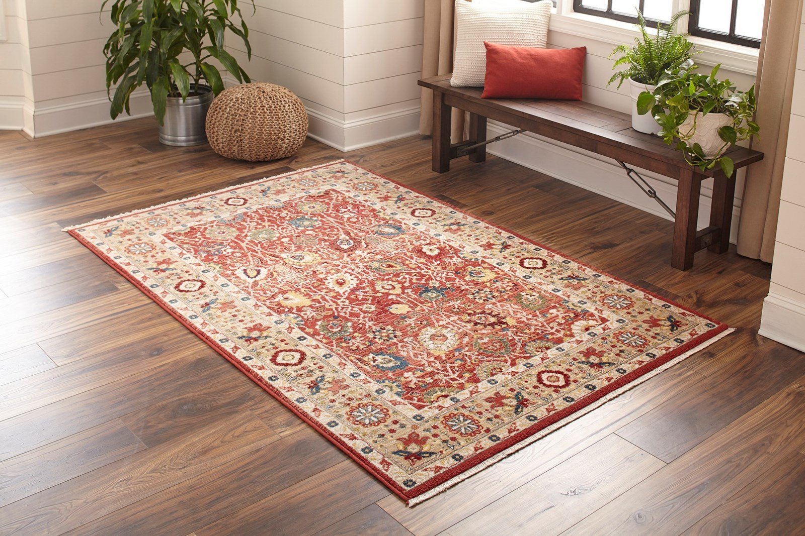 Lenox Area Rugs LE-04 Red 100% Poly Product of Turkey