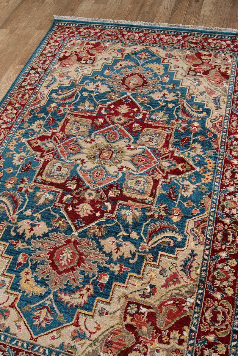 Lenox Blue Area Rugs LE-01 100% Poly Product of Turkey