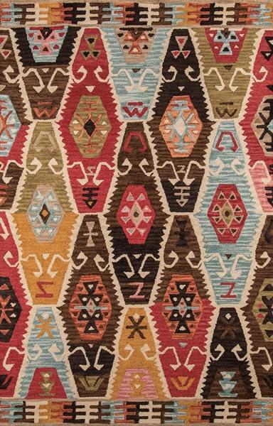 Momeni Area Rugs Tangier Area Rugs Tan-02 Red 100% Wool Hand Hooked From India