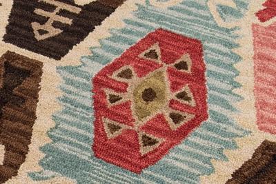 Momeni Area Rugs Tangier Area Rugs Tan-02 Red 100% Wool Hand Hooked From India