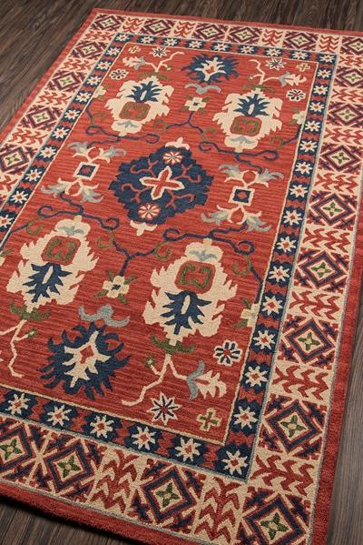 Momeni Area Rugs Tangier Area Rugs Tan-03 Red 100% Wool Hand Hooked From India