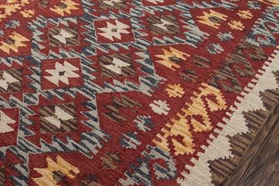 Momeni Area Rugs Tangier Area Rugs Tan-07 Red 100% Wool Hand Hooked From India